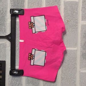 New PINK Victoria's Secret Shortie Hot Pink Gift Box Shorts Underwear Small